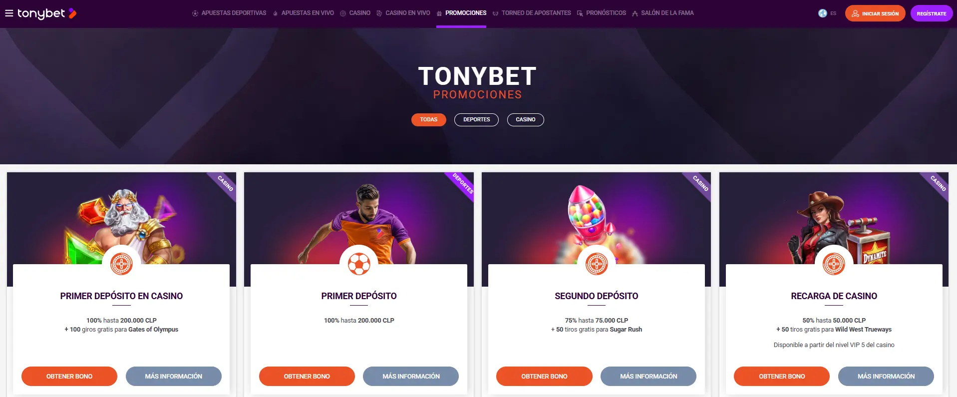 Bonos en los casinos online de Chile